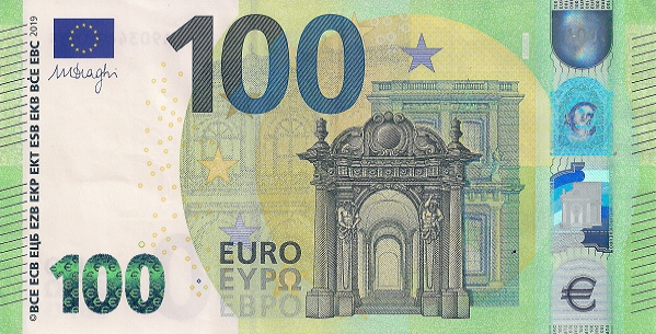 P24UB European Union - 100 Euro (2019-Draghi)